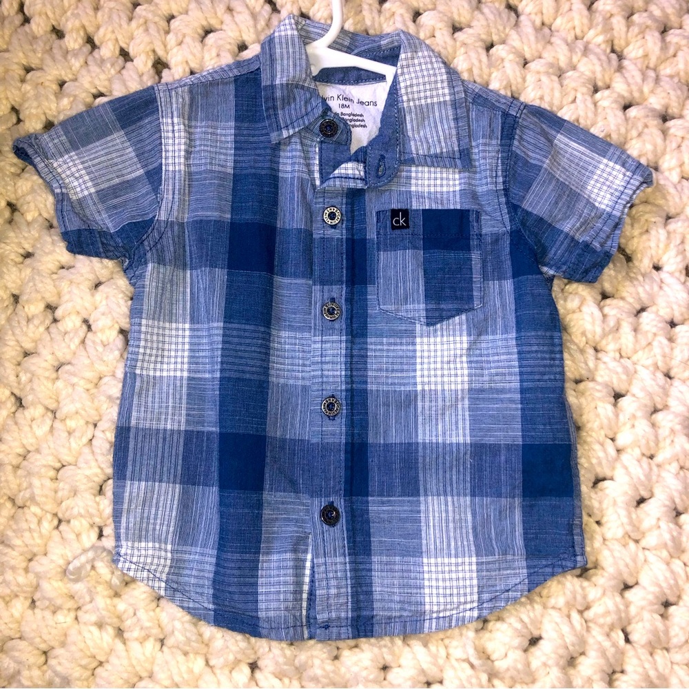 Calvin Klein Toddler Boys 18m Button Up